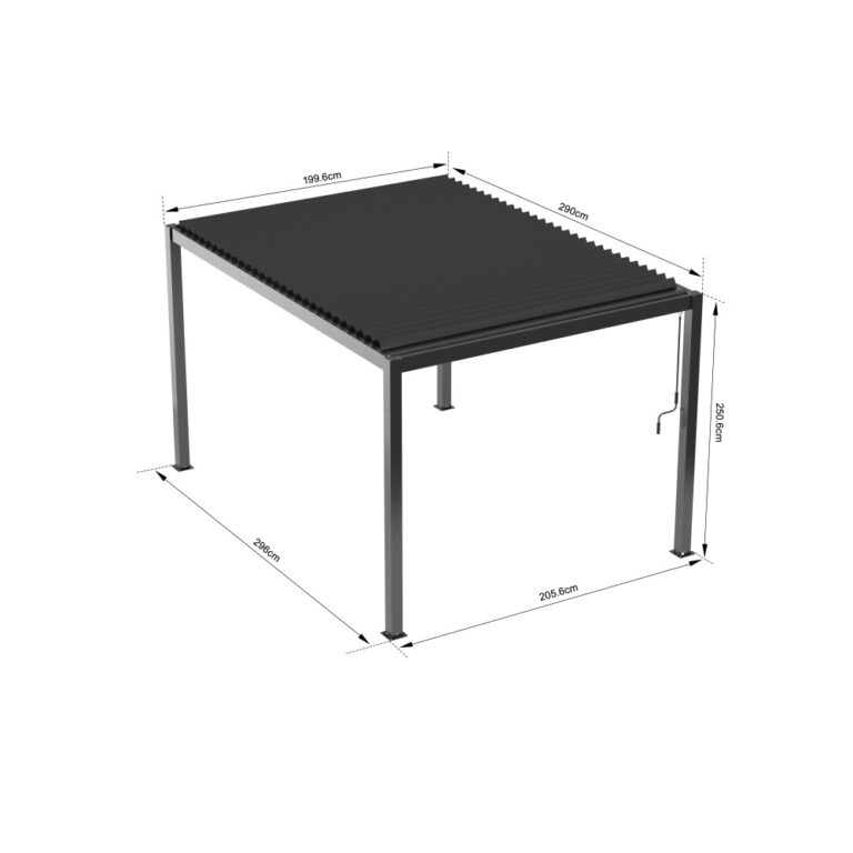 Pergola Bioclimatica Manuale 2X3 Antracite