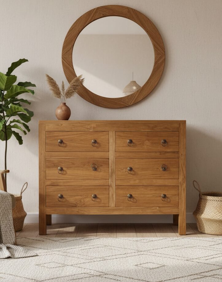 Cassettiera Teak Ric 6Css
