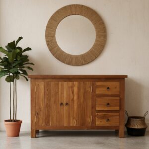 Mobile Credenza Teak Ric 2A-3Css