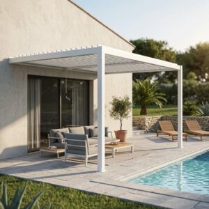 Pergola Bioclimatica Addossata 3X4 Bianco