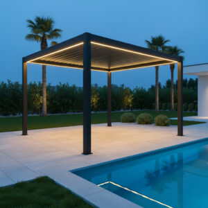 Pergola Bioclimatica Motorizzata Led 3x4 Antracite