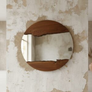 Specchio Legno Teak ∅55