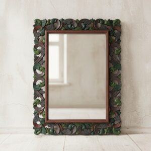 Specchio Legno Verde 70