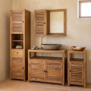 Composizione Bagno Legno Milo