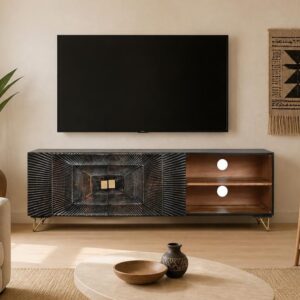 Porta Tv Mango Nero Mandala 160